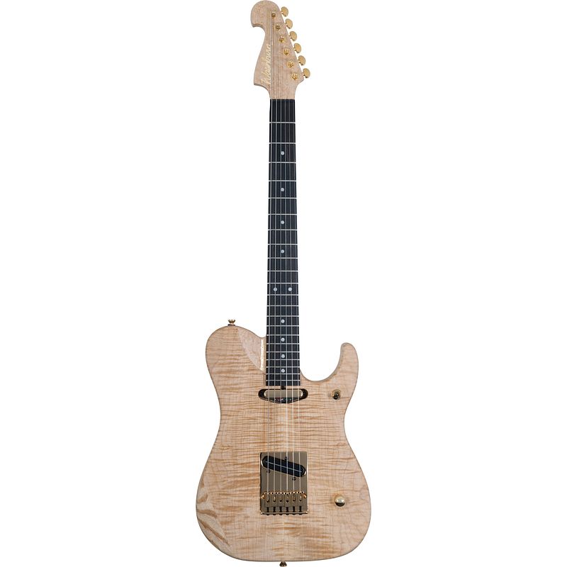 Foto van Washburn custom shop nuno bettencourt nele deluxe natural met koffer