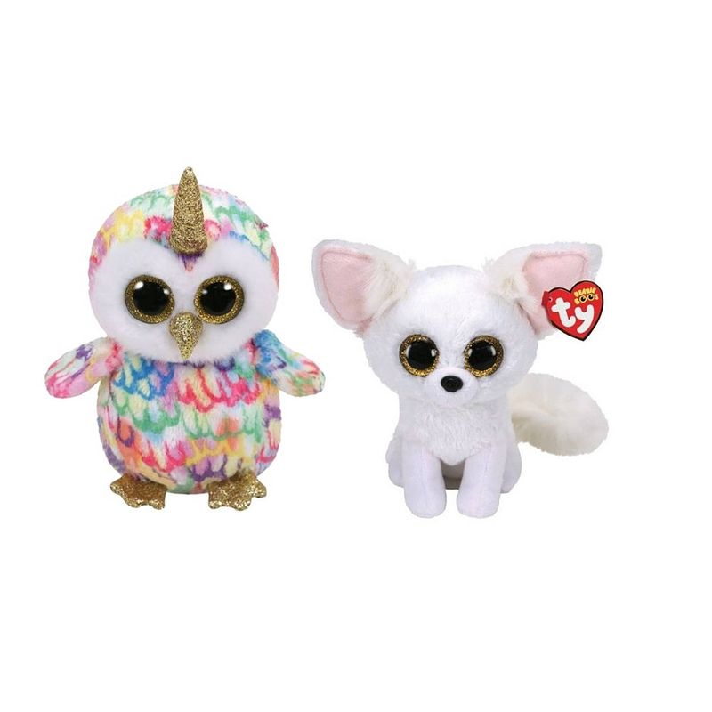 Foto van Ty - knuffel - beanie boo's - enchanted owl & phoenix fox