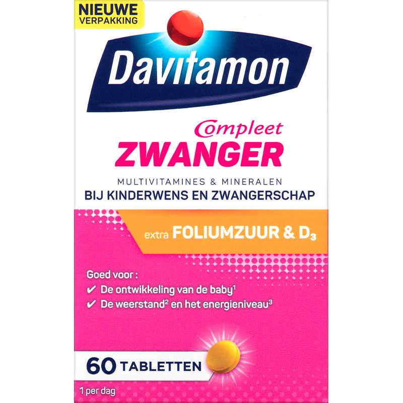 Foto van Davitamon compleet mama tabletten, 60 stuks bij jumbo