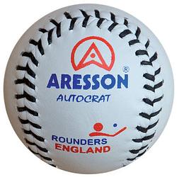 Foto van Aresson bal rounders 19,5 cm leer wit