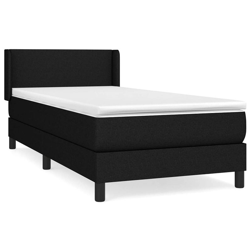 Foto van The living store boxspring bed - pocketvering matras - middelharde ondersteuning - huidvriendelijke topmatras - zwart -