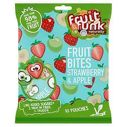 Foto van Fruitfunk fruit bites strawberry & apple 10 x 10g bij jumbo