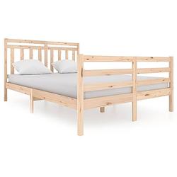 Foto van The living store bedframe grenenhout - naam - 140 x 200 cm - natuurlijke uitstraling