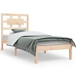 Foto van The living store houten bedframe - bedframes - 205.5 x 95.5 x 31 cm - massief grenenhout