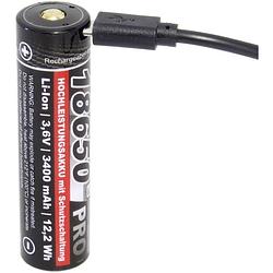 Foto van Kraftmax pro usb speciale oplaadbare batterij 18650 li-ion 3.6 v 3350 mah