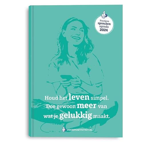 Foto van Agenda 2024 positieve spreuken - mark verhees - paperback (9789493205222)