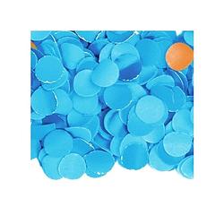 Foto van 3x zakjes van 100 gram feest confetti kleur blauw - confetti