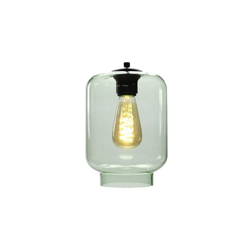 Foto van Light & design - hanglamp - industrieel - glas - groen - voor binnen - woonkamer - eetkamer - slaapkamer - hal