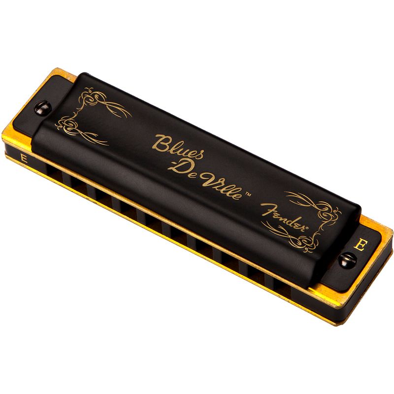 Foto van Fender blues deville e mondharmonica