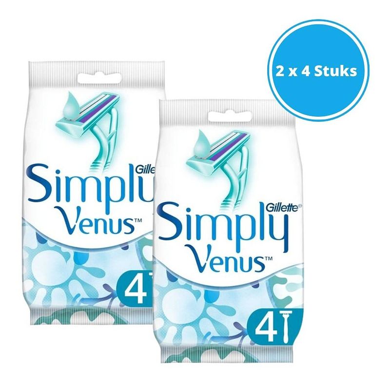 Foto van Gillette simply venus2 wegwerpscheermesjes - vrouwen - 4 stuks - 2 stuks