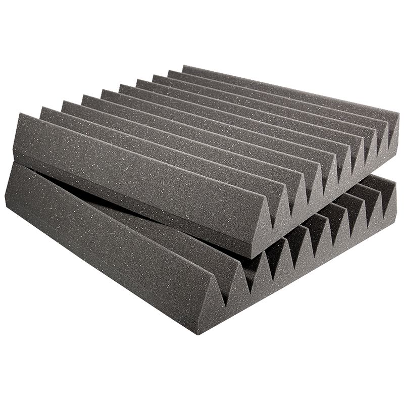 Foto van Auralex studiofoam wedges charcoal 61x61x10cm absorber grijs (6-delig)