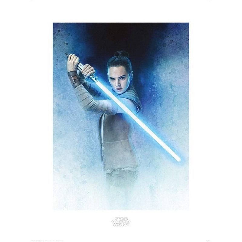 Foto van Pyramid star wars the last jedi rey lightsaber guard kunstdruk 60x80cm