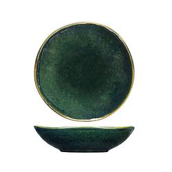 Foto van 1x stuks rond diep bord/soepbord otylia groen 20,5 cm - diepe borden