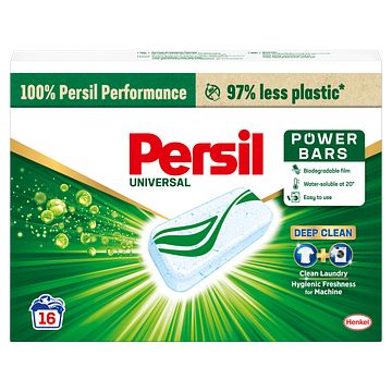 Foto van 1+1 gratis | persil power bars universal 16 wasbeurten aanbieding bij jumbo