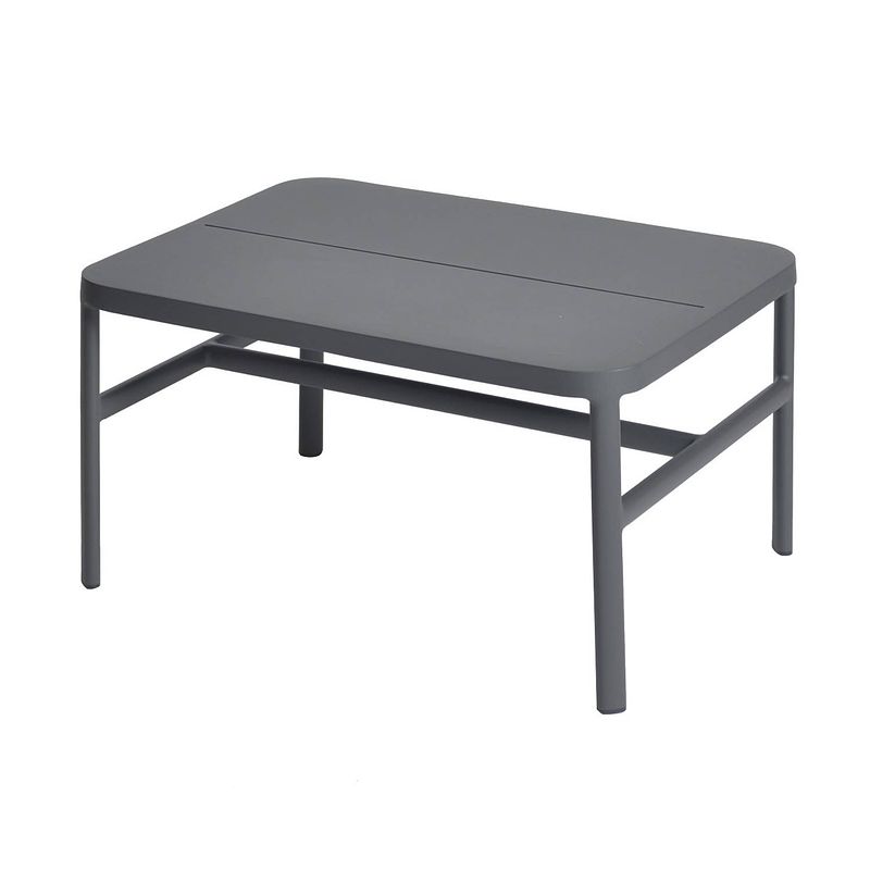 Foto van Grace coffee table/ottoman 67x50x36 cm alu anthracite