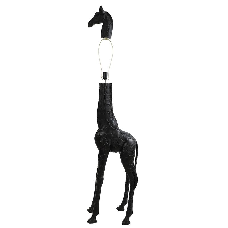 Foto van Light & living - vloerlamp giraffe - 44x33.5x184cm - zwart