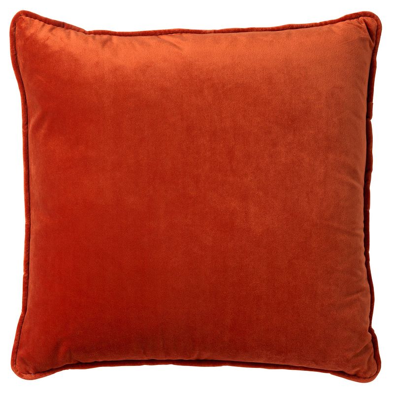 Foto van Dutch decor finn - sierkussen velvet potters clay 60x60 cm - oranje - oranje