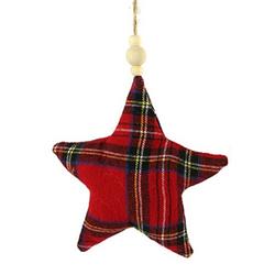 Foto van Non-branded kerstster aaron 33 x 20 cm textiel rood