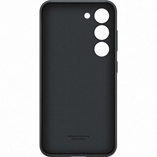 Foto van Samsung galaxy s23 back cover leer zwart