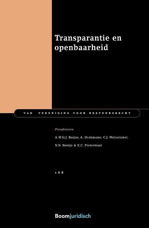 Foto van Transparantie en openbaarheid - a. drahmann - paperback (9789462126893)