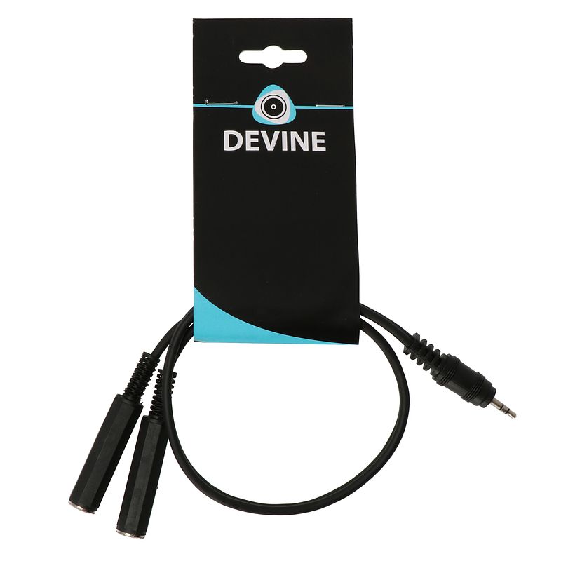 Foto van Devine ve2205 jack kabel 3.5 mini-jack - 2x 6.3mm jack female 0.5m