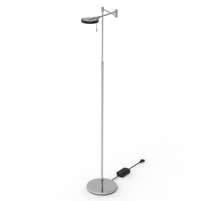 Foto van Moderne vloerlamp - steinhauer - glas - modern - led - l: 23cm - voor binnen - woonkamer - eetkamer - zilver