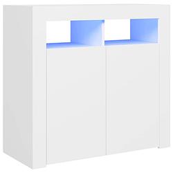 Foto van Vidaxl dressoir met led-verlichting 80x35x75 cm wit