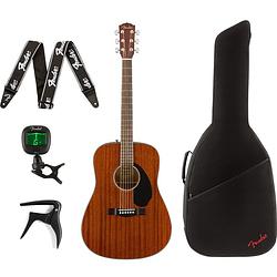 Foto van Fender cd-60s all mahogany akoestische westerngitaar + gigbag + accessoires