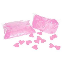 Foto van 2x baby shower roze hart confetti 250 gram - confetti