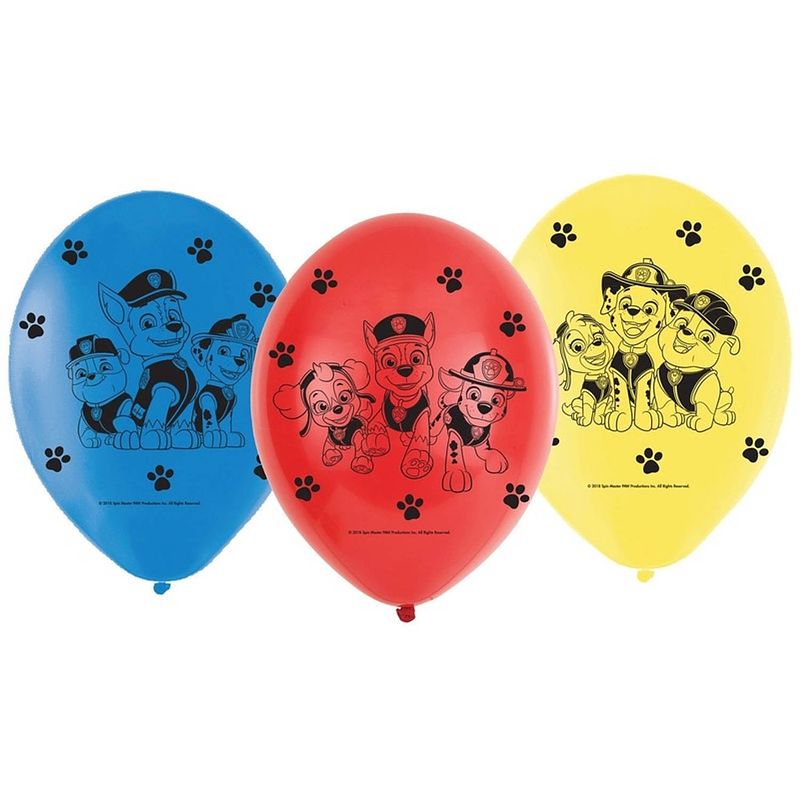 Foto van 30x paw patrol thema ballonnen 23 cm - ballonnen