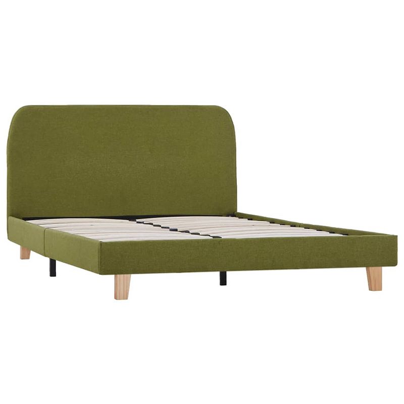 Foto van The living store klassiek bedframe - hout en ijzer - 208 x 125 x 80 cm - groen