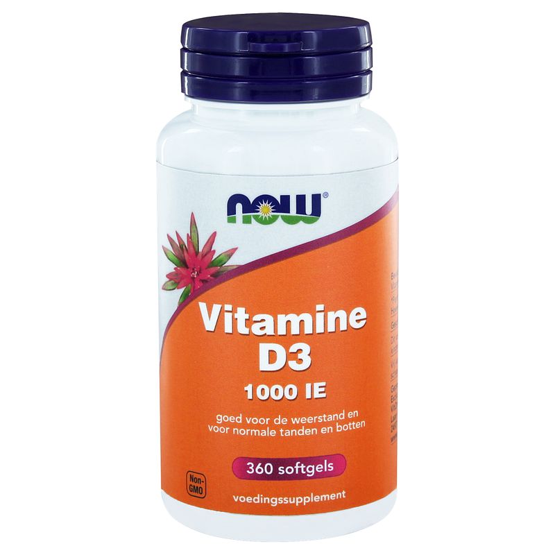 Foto van Now vitamine d3 1000 ie softgels 360st