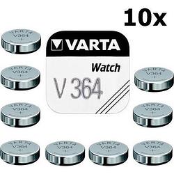 Foto van Varta v364 20mah 1.55v knoopcel batterij - 10 stuks