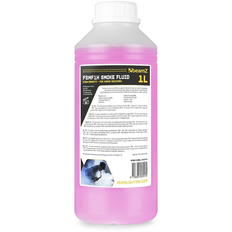 Foto van Beamz fsmf1h smoke fluid 1 liter rookvloeistof high-density