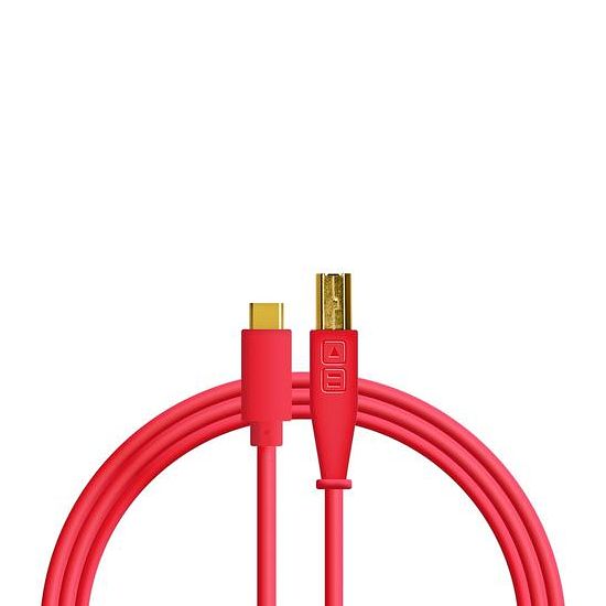 Foto van Dj techtools chroma cable straight usb-c 1.5 m rood