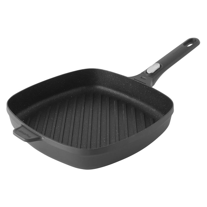 Foto van Berghoff gem grillpan met afneembaar handvat - zwart - 24 x 24 cm