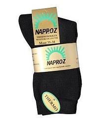 Foto van Naproz thermo sokken zwart maat 43-46 3 paar