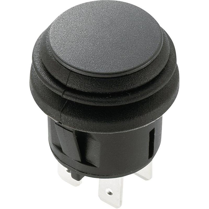 Foto van Tru components tc-r13-527a2-02 druktoets 250 v/ac 6 a 2x uit/(aan) moment (ø x h) 23 mm x 4.5 mm 1 stuk(s)