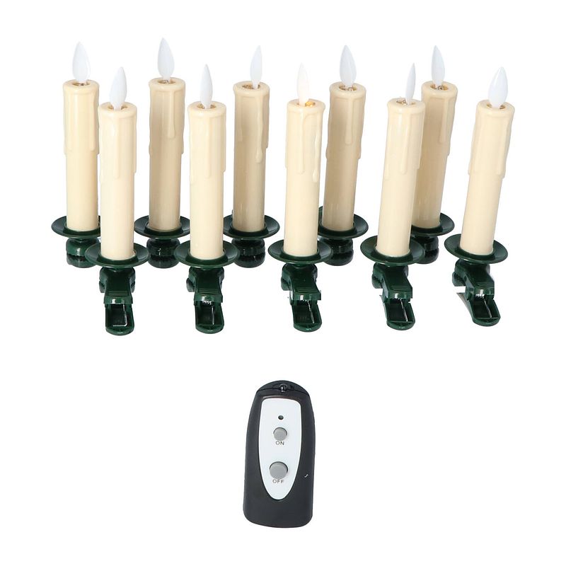 Foto van 4goodz 10 stuks draadloze led kerstverlichting - warm wit licht