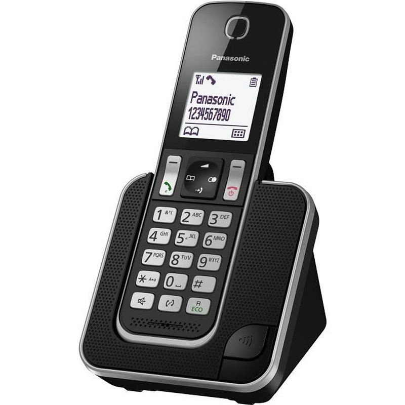 Foto van Panasonic kx-tgd310fr - digitale draadloze telefoon zwart