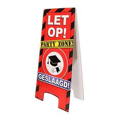 Foto van Waarschuwingsbord geslaagd - feestdecoratieborden