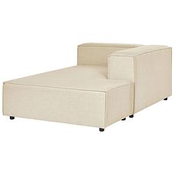 Foto van Beliani aprica - chaise longue-beige-linnen