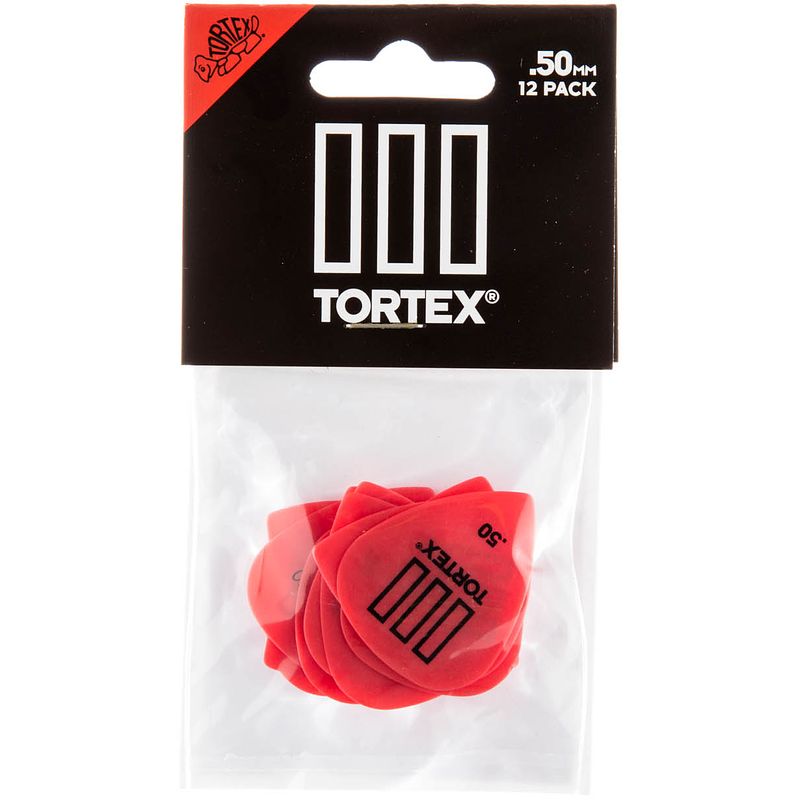 Foto van Dunlop tortex tiii 0.50mm 12-pack plectrumset