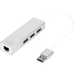 Foto van Digitus da-70250-1 3 + 1 poorten usb 3.2 gen 1-hub zilver