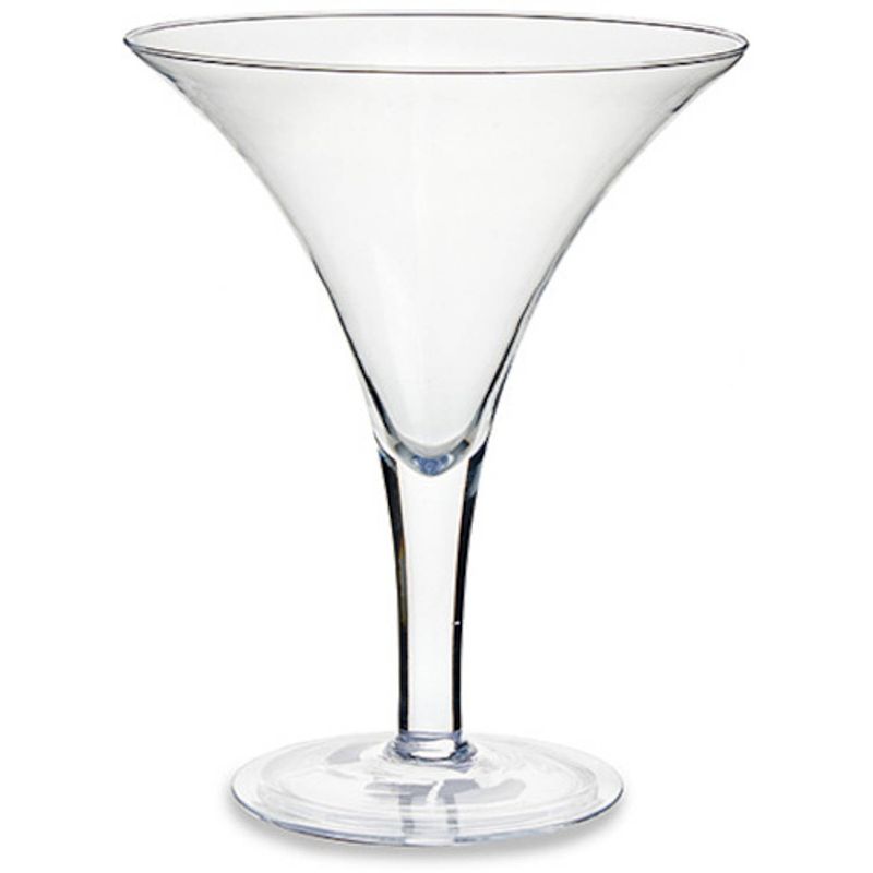 Foto van Giftdecor vaas martini 25 x 30 cm glas transparant