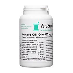 Foto van Verasupplements neptune krill-olie 500 mg capsules