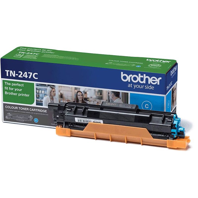 Foto van Brother toner, 2.300 pagina'ss, oem tn-247c, cyaan 4 stuks