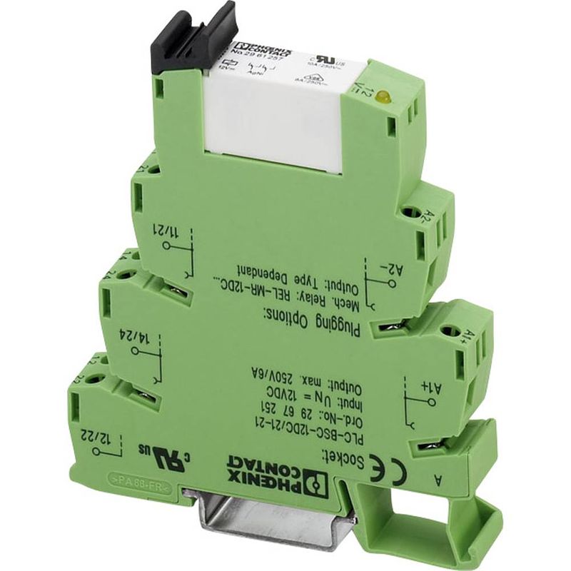 Foto van Phoenix contact plc-rpt- 24uc/21-21au interfacerelais 24 v/dc, 24 v/ac 50 ma 2x wisselcontact 10 stuk(s)