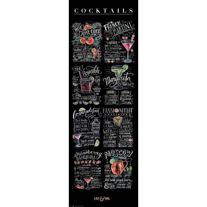 Foto van Grupo erik lily and val cocktails poster 53x158cm