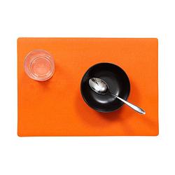 Foto van Stevige luxe tafel placemats plain oranje 30 x 43 cm - placemats